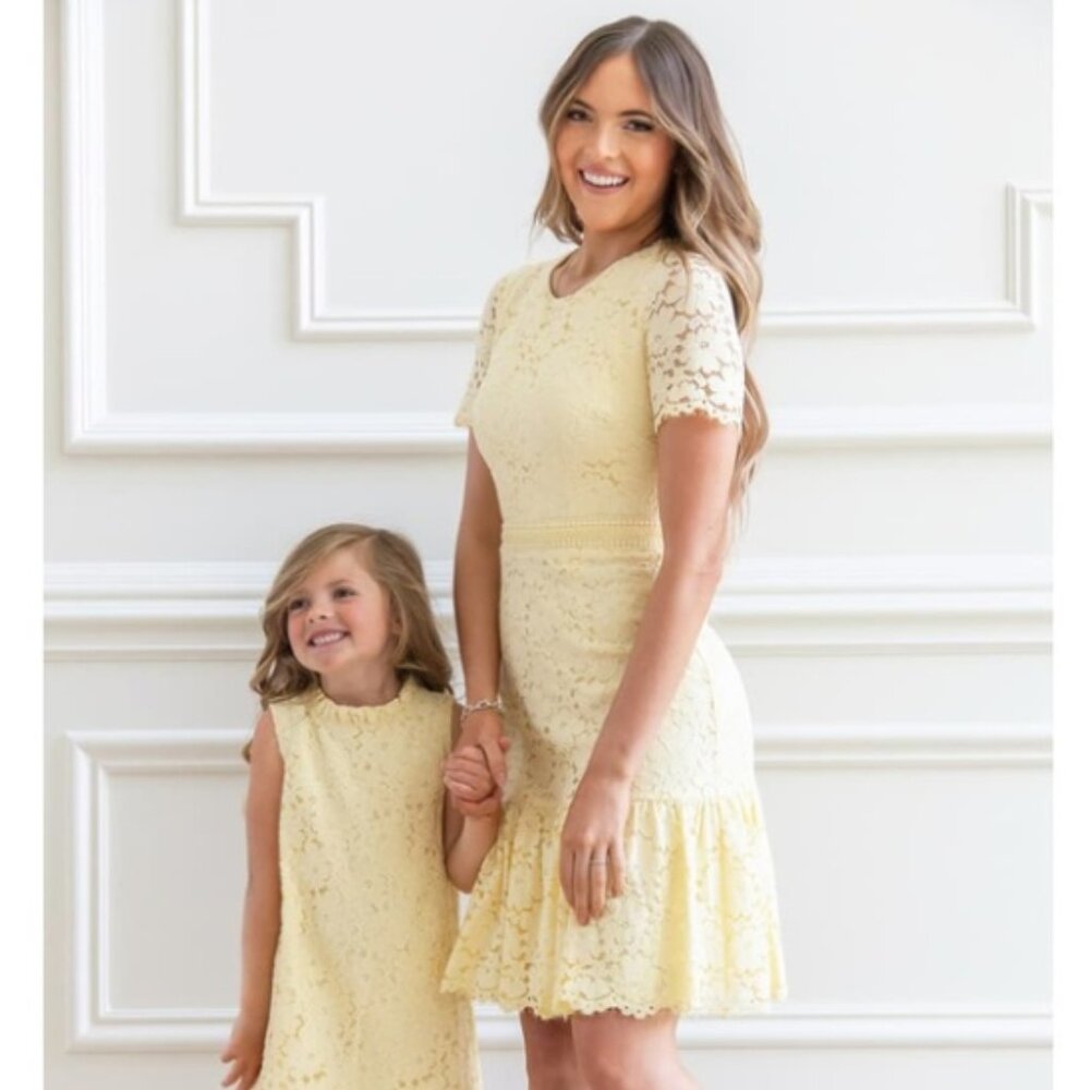 Rachel Parcell Yellow Lace Dress